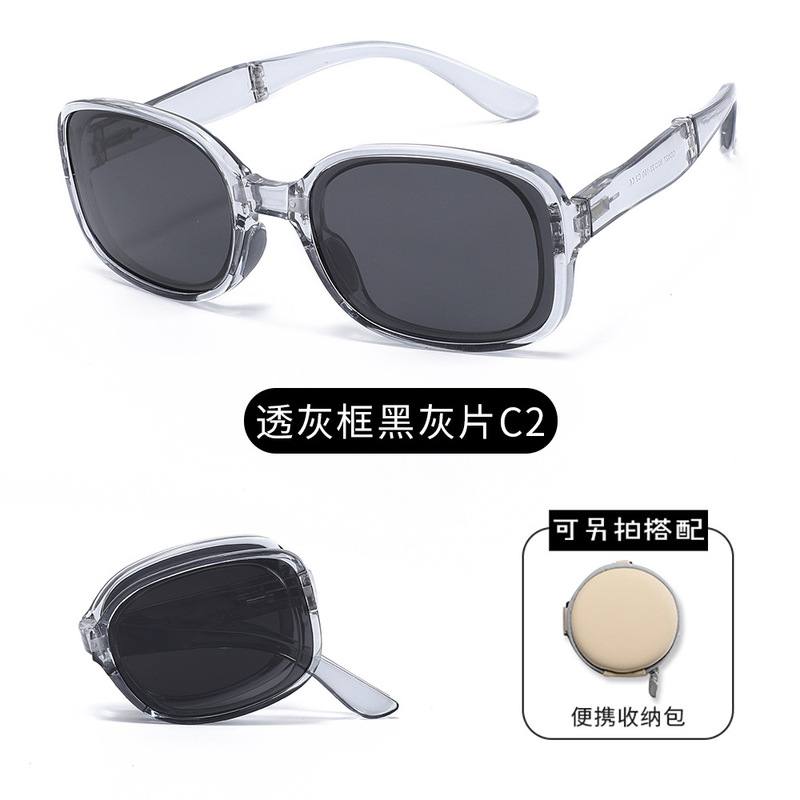 新款折叠太阳镜防紫外线时尚偏光墨镜男女款眼镜防晒潮流款 CD027|undefined