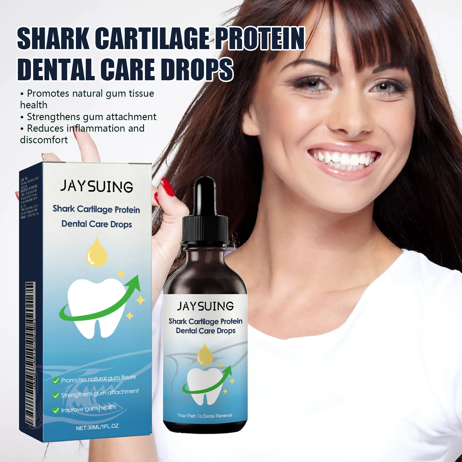 Jaysuing Капли для ухода за зубами Глубокая очистка зубных пятен зубной камень десны Защита десен Ежедневный уход за зубами