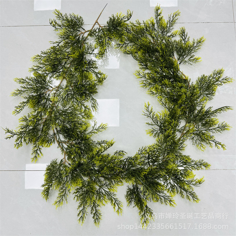 Cross-border simulated Christmas rattan 1.8 meters cypress leaf pine…