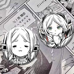 葬儀用フリリアン アニメ周辺機器 白黒シリーズ フリリアン周辺機器 マウスステッカー レーザーバッジ ギフト