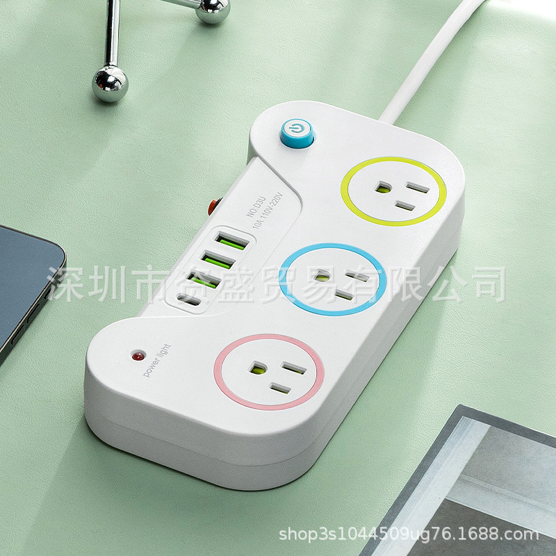 外贸泰国越南柬埔寨USB万能孔泰标接线板缅甸多功能电源插座