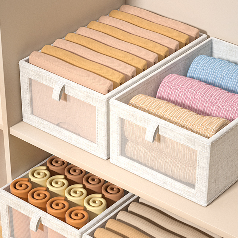 Clothes and pants storage basket home wardrobe layered finishing box season clothes box storage basket artifact a generation of hair