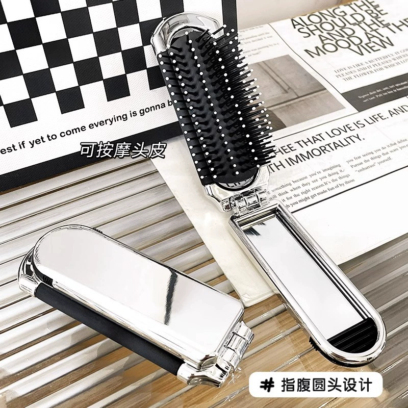 Brush, handheld folding soft heel, air bag, mirror, massager