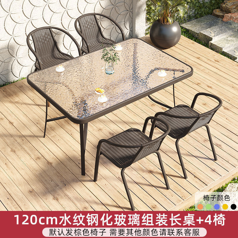 120C 조립식 긴 테이블 + 의자 4개