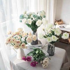 Manufacturer wholesale 4-head eustoma flower foreign trade home decoration wedding bouquet fake flower DY-397