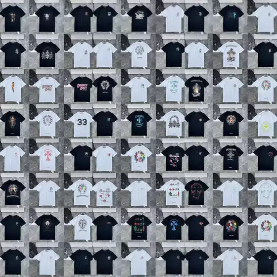 2025 Spring Summer New Cross-Border CH Croquis Skull Print High Street Short Sleeve T-Shirt Unisex Trendy Hot
