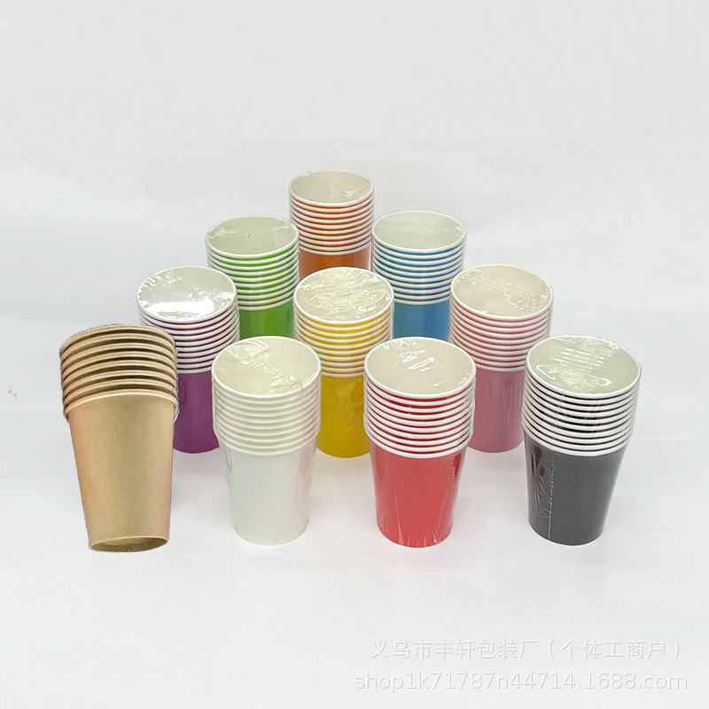 Tazas de papel directas de fábrica personalizadas impresión logotipo de tazas de papel domésticas 250ml espesar tazas comerciales desechables tazas de papel