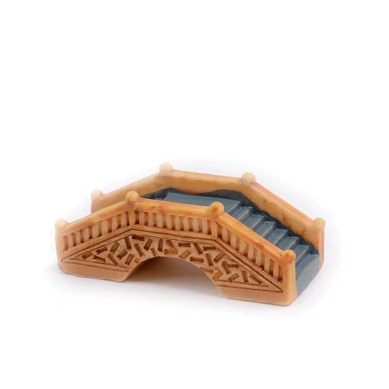 Artificial puente de madera decoración PVC pecera paisaje jardinería ornamental paisaje decoración escritorio verde planta paisaje