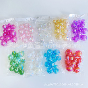 12 Phantom Ball Colorful Ball Cake Decoration Colorful Bubble Transparent Ball Creative Christmas Ball Birthday Cake Decoration