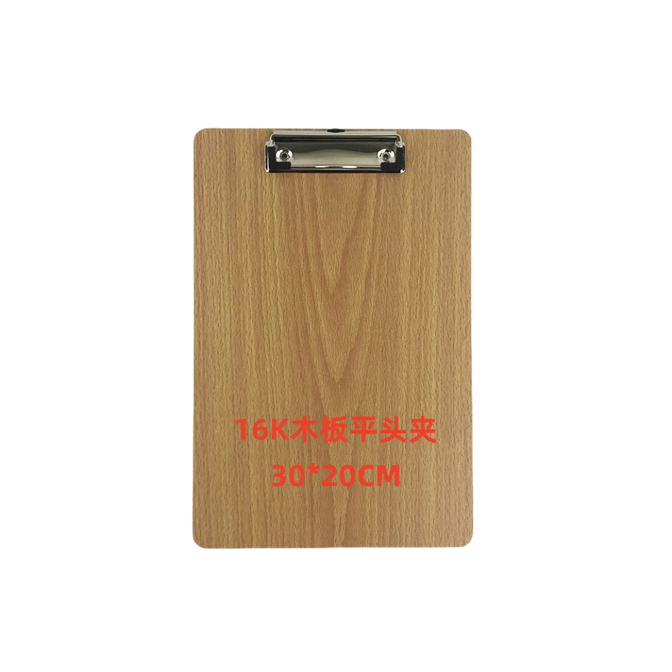 Clip de cabeza plana de 16k con grano de madera - 30 * 20cm