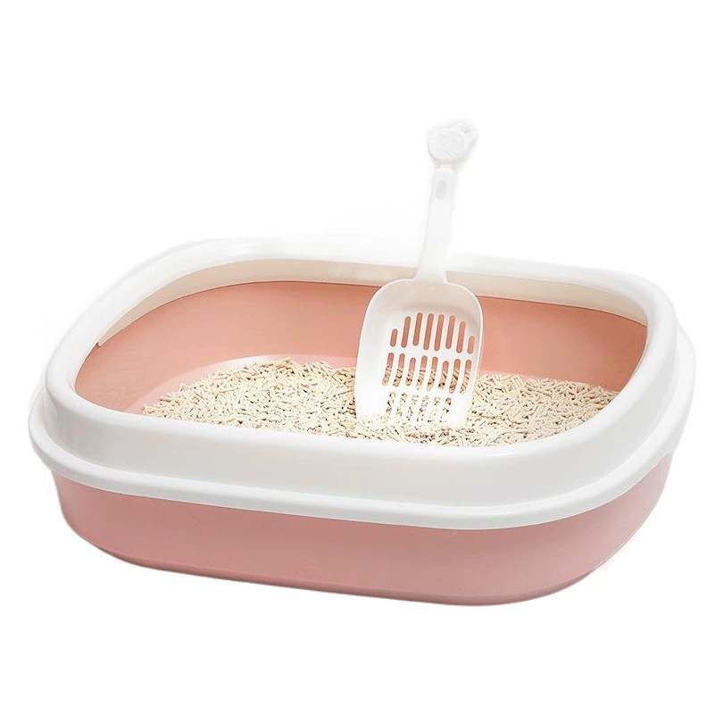 Полузакрытый кошачий туалет с высокими бортами, овальной формы, с защитой от разбрызгивания, открытый кошачий туалет для котят, готов к продаже