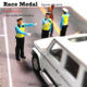 RM1:64 doll model hand-run car check drunk driving miniature sand table villain traffic police Japanese police suit