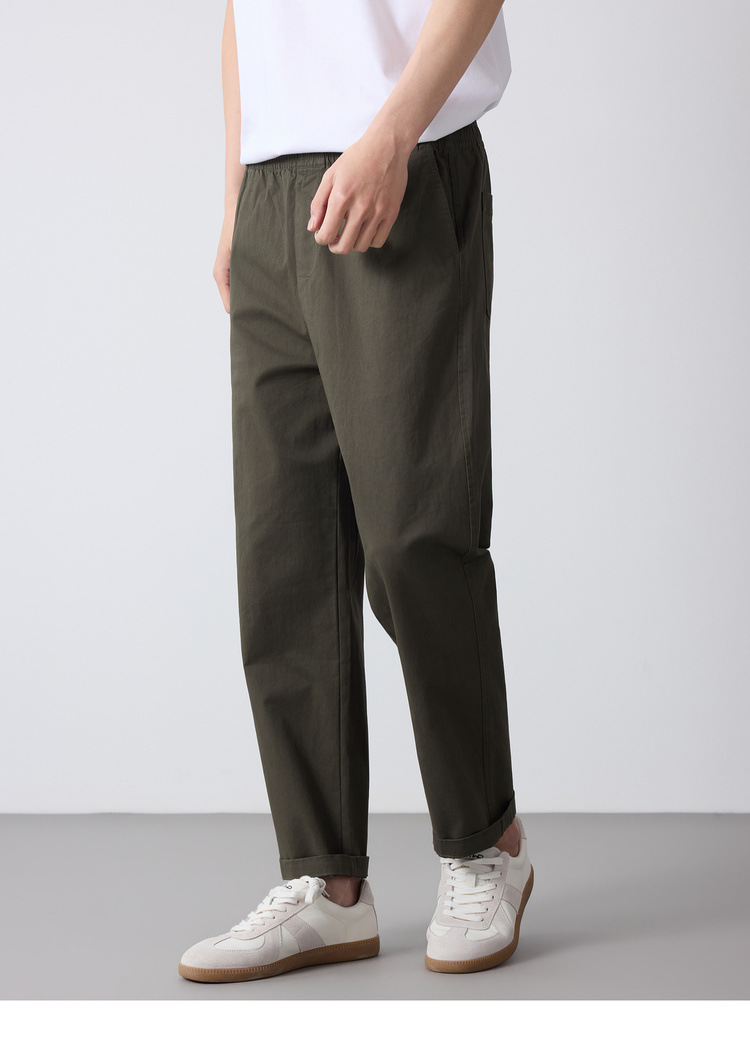 Quần kaki nam công sở ống đứng dáng thẳng vải cotton pha — đen chi tiết 24