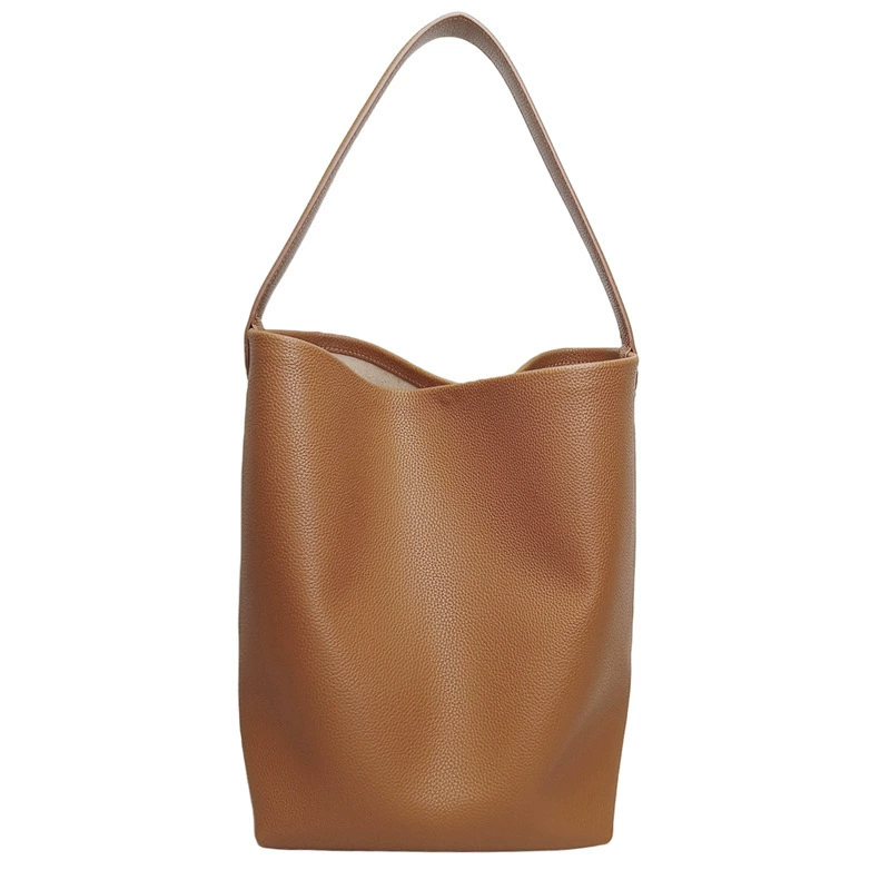 Capacious leather universal shoulder bag one shoulder, cowhide, high-end