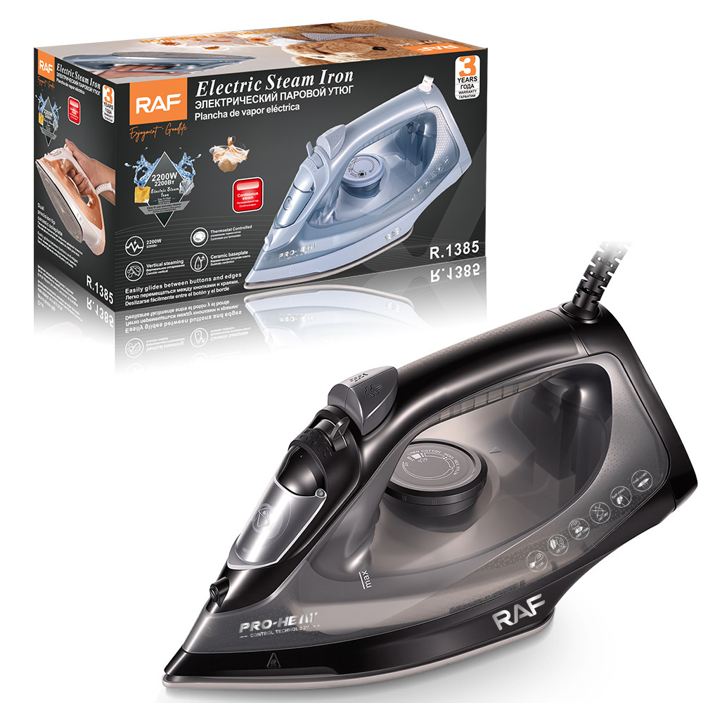 Plancha de Vapor Portátil 2200W con Suela Antiadherente para Hogar