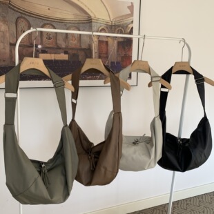 Bag Women's 2023 New Shoulder pu Soft Dumpling Bag Crossbody Bag All-match Casual Large Capacity Solid Color Women's Trendy Bag