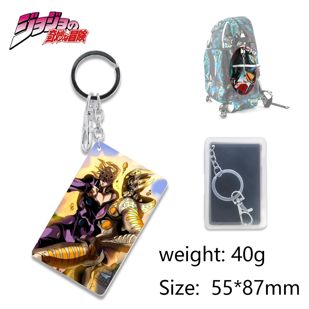 Рюкзак-кинематограф_JOJO's Bizarre Adventure Аниме Мультфильм Модный кошелек Подвеска Брелок Тэг Простое украшение Изображения