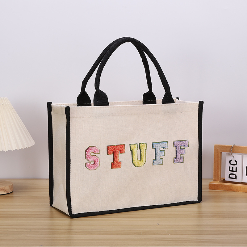 Women's Cute Letter Canvas Shopping Bags display picture 2