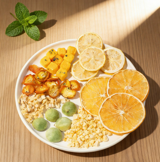 Lemon Kumquat Orange Tea 390g 30 Mini Jars Sweet Sour Fruit Tea Hot Brew preparation