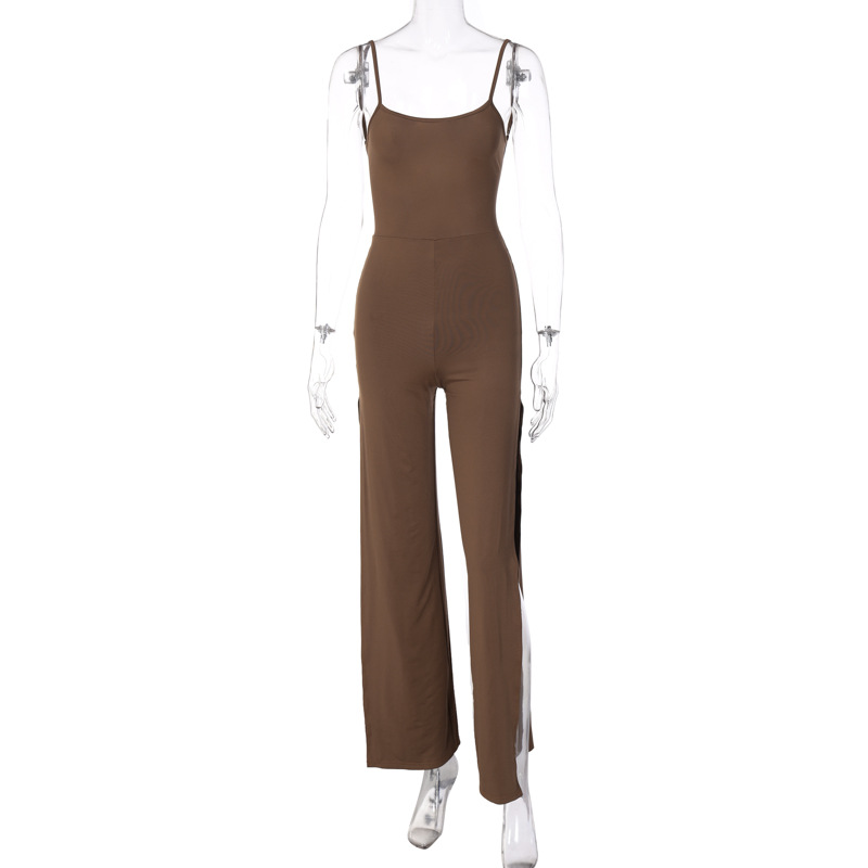 Women's Daily Simple Style Solid Color Full Length Backless Jumpsuits display picture 3