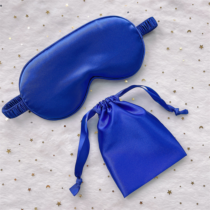 En stock máscara de ojo de seda artificial lazo bolsa nudo regalo de boda traje de seda sueño sombreado máscara de ojo