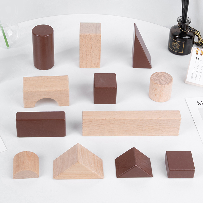 Bloques de construcción de educación temprana creativos clásicos de madera para niños en caja cerebro práctico Castillo ensamblado juguetes educativos al por mayor