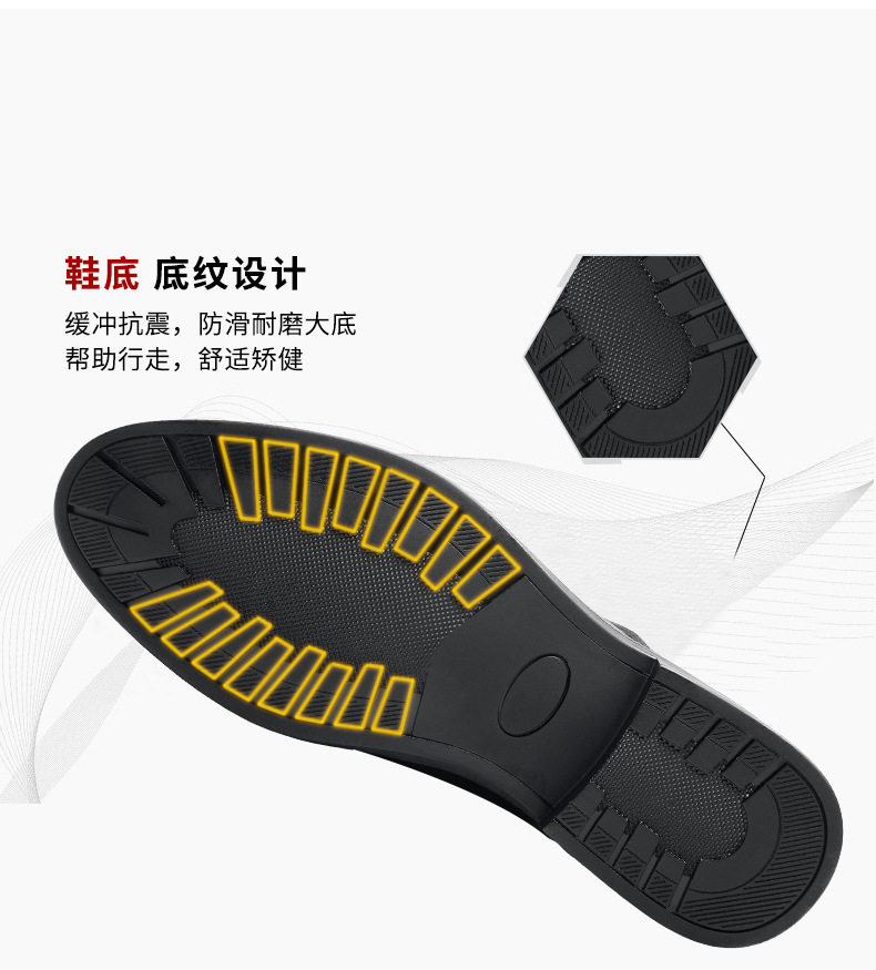 Giày da nam công sở mũi nhọn thủ công da bò, cổ thấp, buộc dây, size lớn — 36522 màu đen chi tiết 7