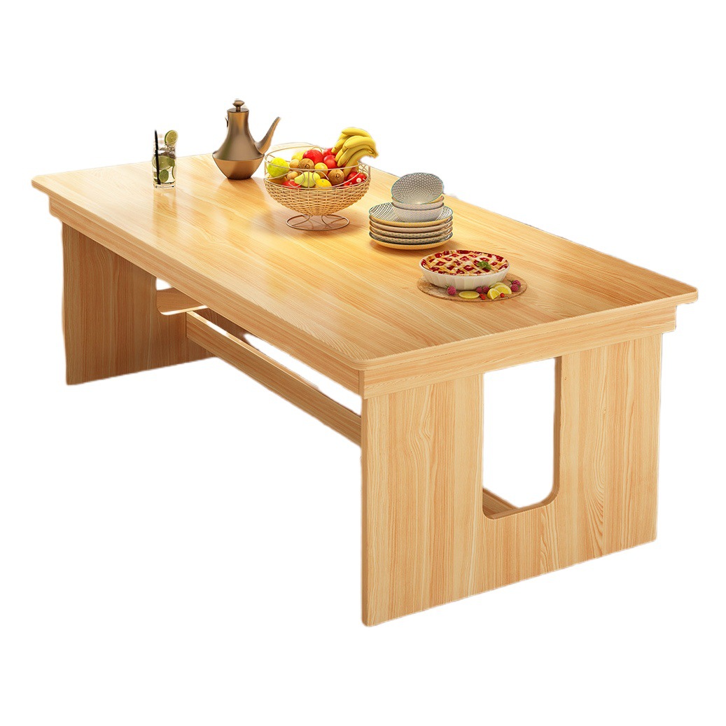 Mesa de comedor de patas de madera maciza hogar pequeño apartamento mesa de comedor sala de estar mesa de mesa grande de estilo nórdico mesa de comedor rectangular y combinación de silla