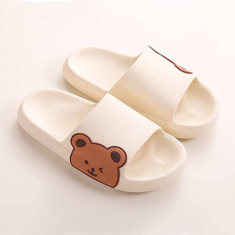 Zapatillas frías para hombres y mujeres, pareja de verano, zapatillas antideslizantes para el hogar interior, lindas zapatillas de oso image 7