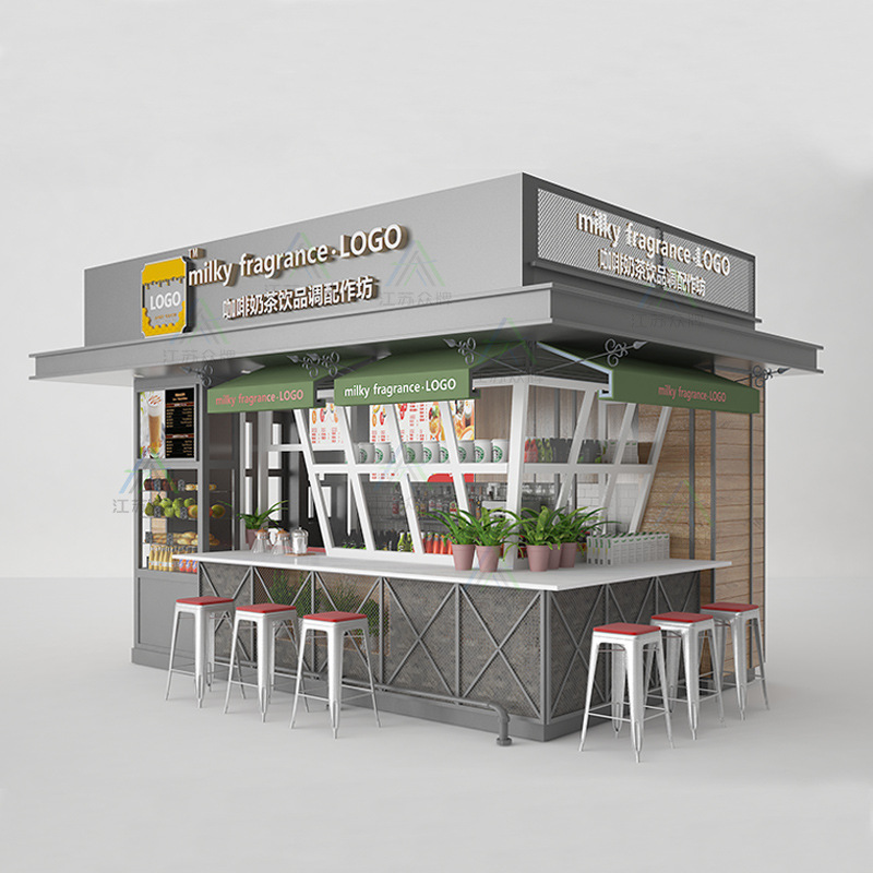 Quiosco de cabina de manzana, sala móvil, tienda de té con leche, snack bar, tienda de contenedores, quiosco, restaurante, cafetería
