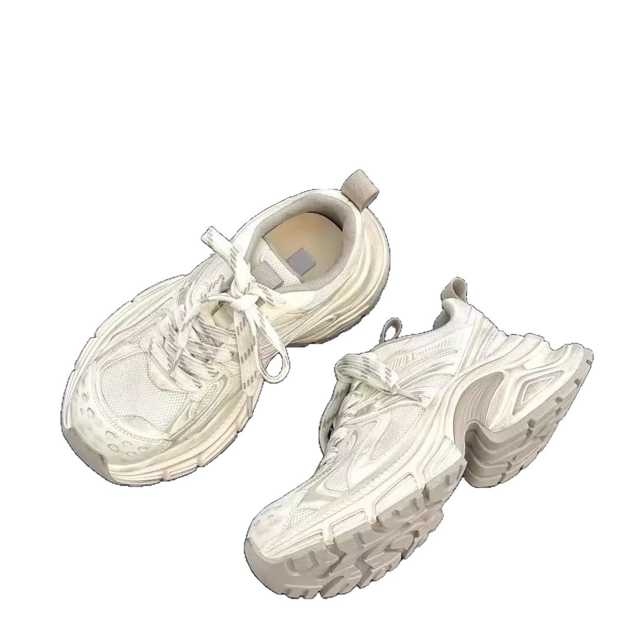 [Estación europea] Niña de la montaña de la montaña ~ 6 cm de altura ultra ligera de malla de fondo grueso respirado zapatos deportivos casuales zapatos de mujer