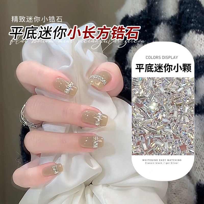 Gaopin Small Square Zircon Nail Art Jewelry Super Flash Flat Bottom Inverted Edge Mini Zircon Nail Decoration Drill 1.5 3mm Gaopin Small Square Zircon Nail Art Jewelry Super Flash Flat Bottom Inverted Edge Mini Zircon Nail Decoration Drill 1.5 3mm
