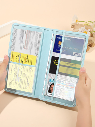 Passport Holder Large Capacity Anti-theft Waterproof Driving License PVC Case Card Holder Document Organizer Passport Bag