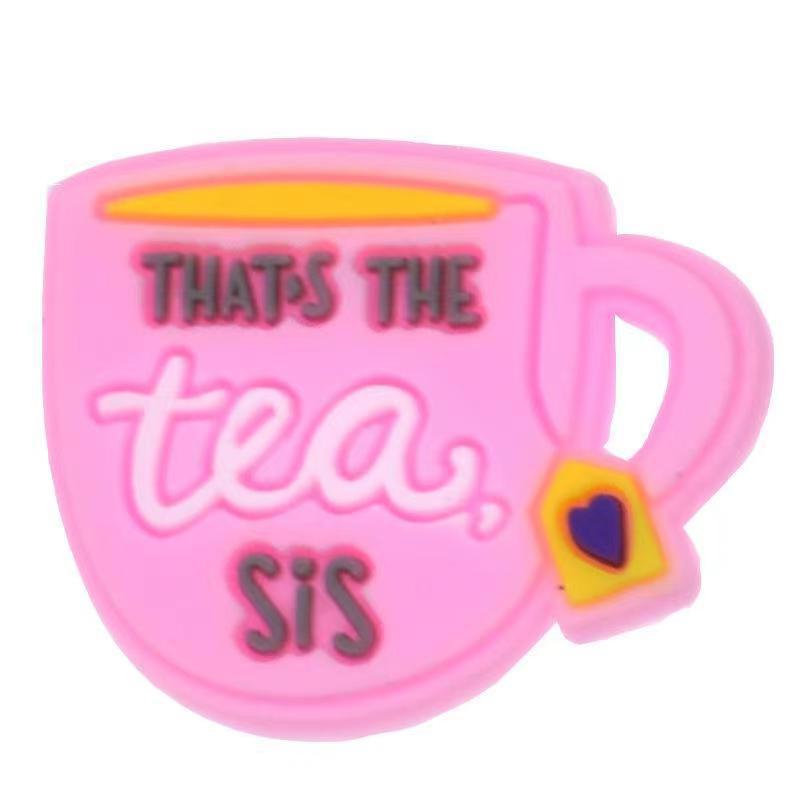 Nuevos dijes rosas para zuecos, clips desmontables para zapatos Crocs para niños y niñas, accesorios DIY para zapatos de jardín.