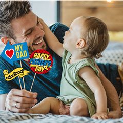 Festival of Father's Day party decoration funny photo prop, Father's Day scene layout hand-held photo prop