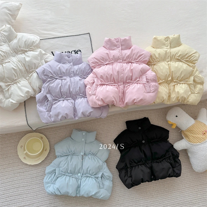 Chaleco salado de siete niñas, ropa de otoño e invierno, nuevo estilo, estilo occidental, chaleco de algodón para niños, chaleco cálido para bebés de invierno, chaleco