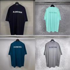トレンディなパリの新しいクラシックなフロントとバックのクラシックな文字刺繍コットンの男性と女性のカップルの半袖ヨーロッパサイズバッチの正しいバージョン