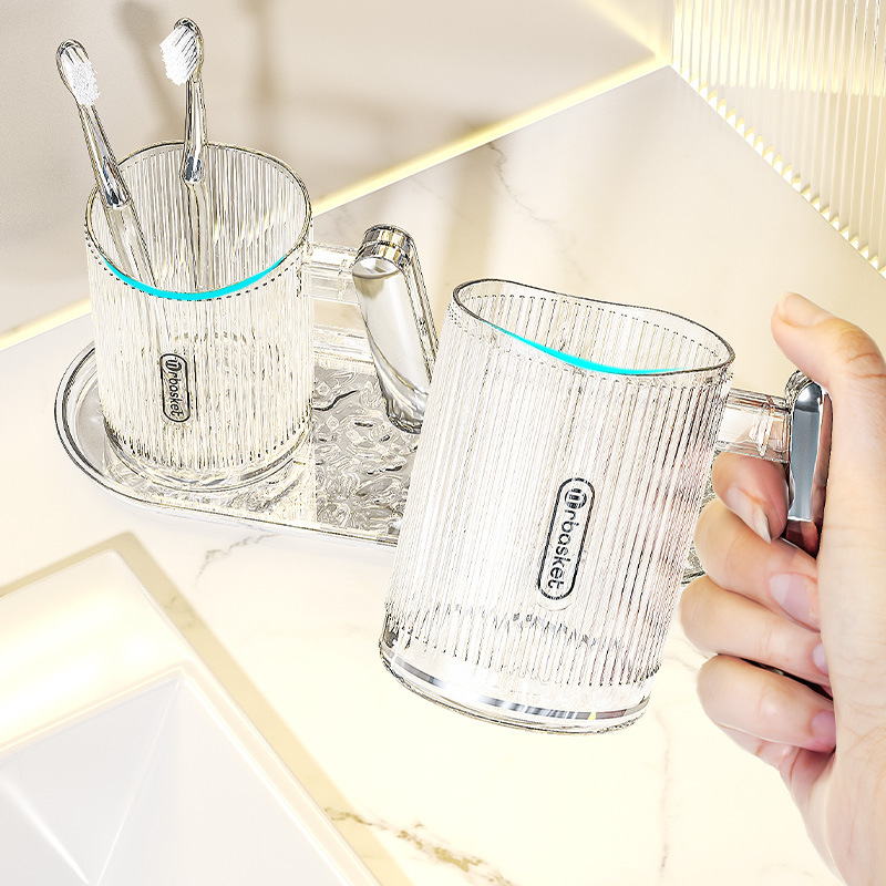 Luz de lujo enjuague bucal Copa pareja cepillo de dientes taza de cepillo de dientes de aspecto alto taza de lavado taza traje cepillo de dientes taza de cepillo de dientes