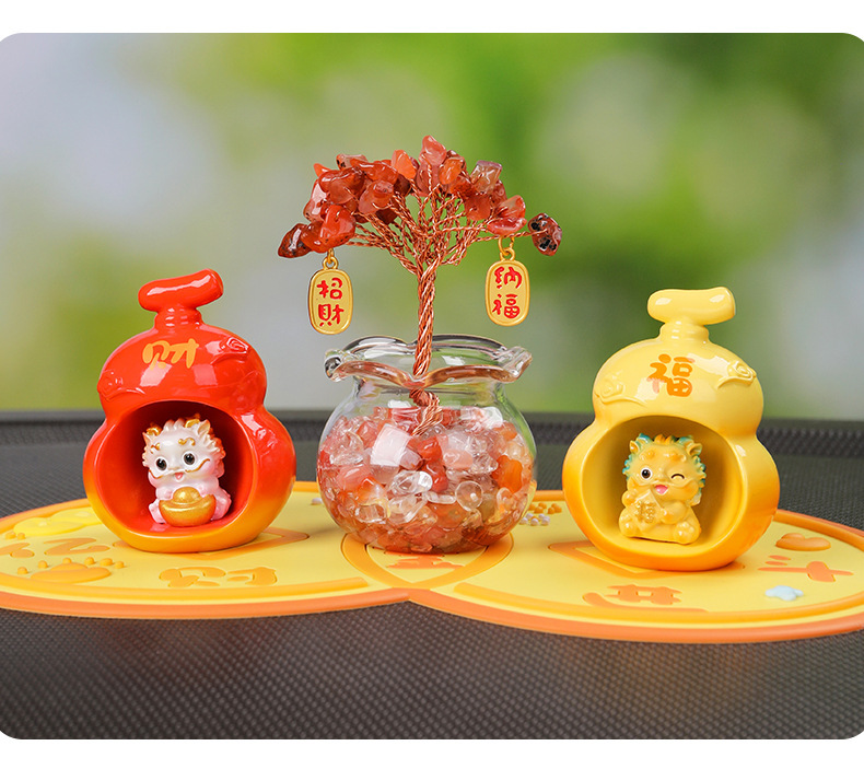 Pixiu Car Ornament Creative Car Decoration Ornament Car Accessories Dashboard Combination Decoration Set