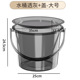 Transparent gray-13 liter bucket with lid