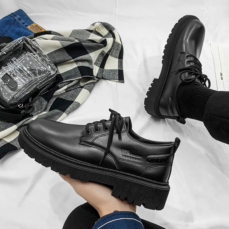 Spring Design Sense Martin Boots British Style Dress Business Wedding Groom Leather Shoes Men's Breathable Casual Small Leather Shoes