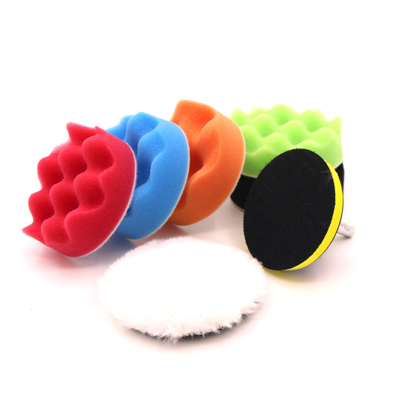 Coche transfronterizo belleza 3-7 pulgadas onda plana pulido encerado esponja pulido rueda al por mayor pulido disco traje