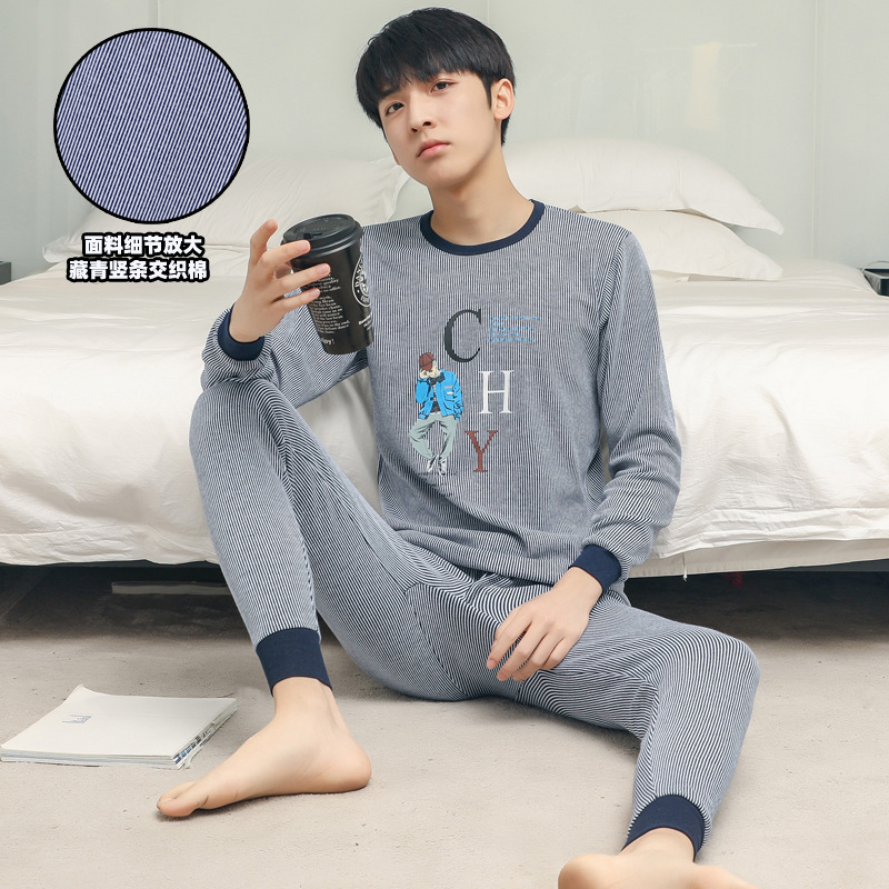 Ropa de otoño juvenil pantalones largos conjunto de ropa interior para niños medianos y grandes niños y niñas suéter de algodón niñas suéter línea conjunto de pantalones