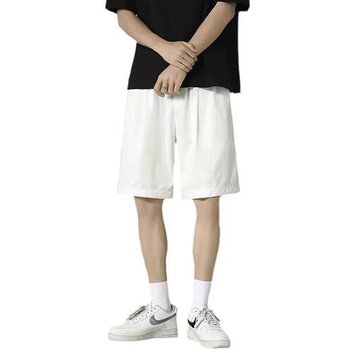 Summer Ice Silk Mesh Eye Men's Quick-Drying Sports Pants Slim Fit Casual Outerwear Loose Five-Finger Plus Size Ice Silk Pants