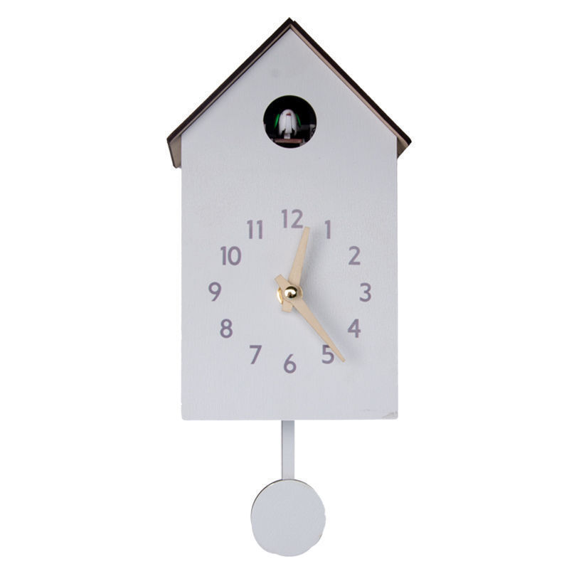 Reloj de madera cuco retro nórdico reloj de pared reloj despertador estilo de sala de estar