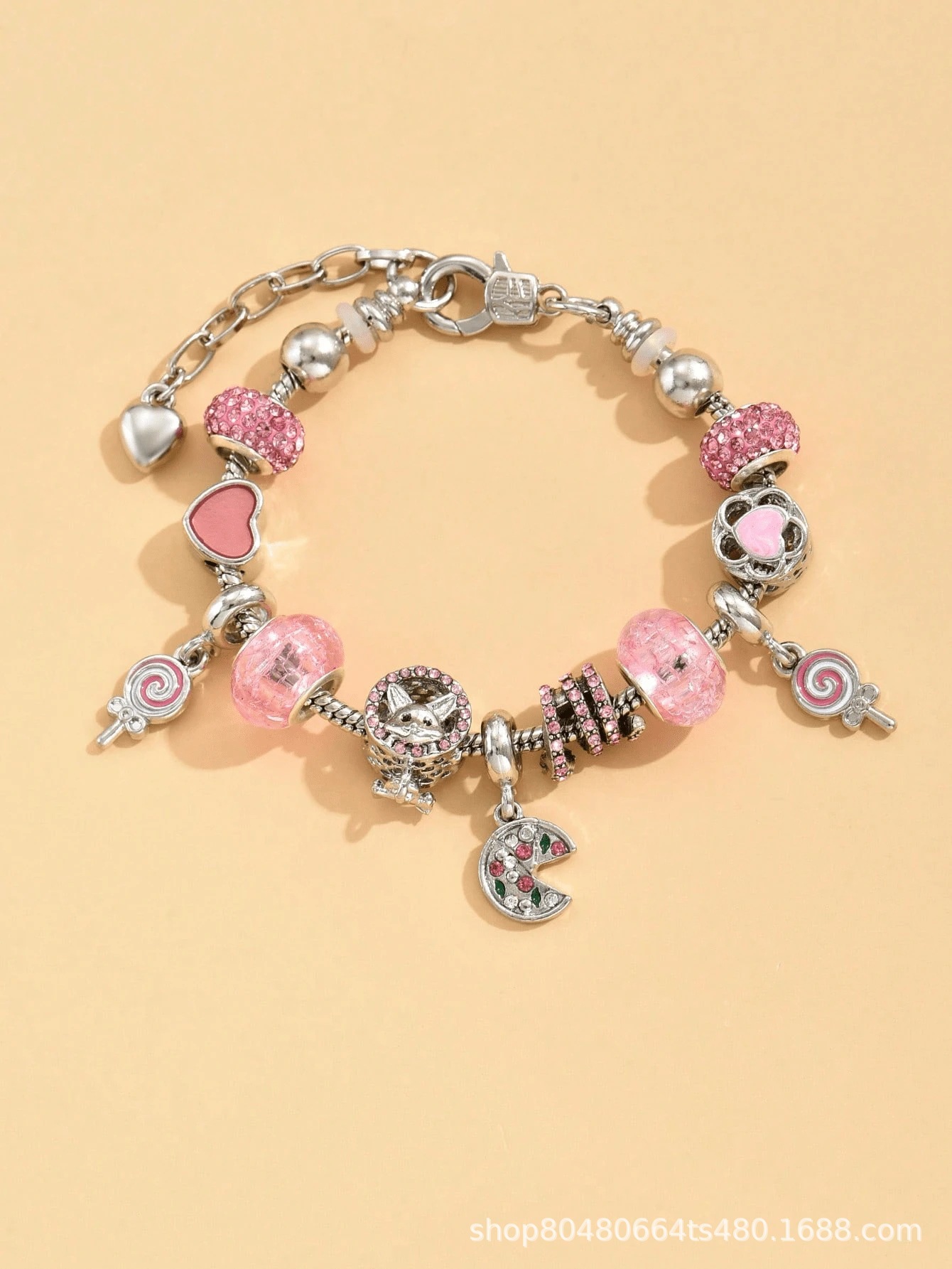 Brazalete Panjia Europa y Estados Unidos Cross-Border DIY Beaded Brazalete Diamond Delicious Serpent Lollipop Love Serpent Puppy Joyas