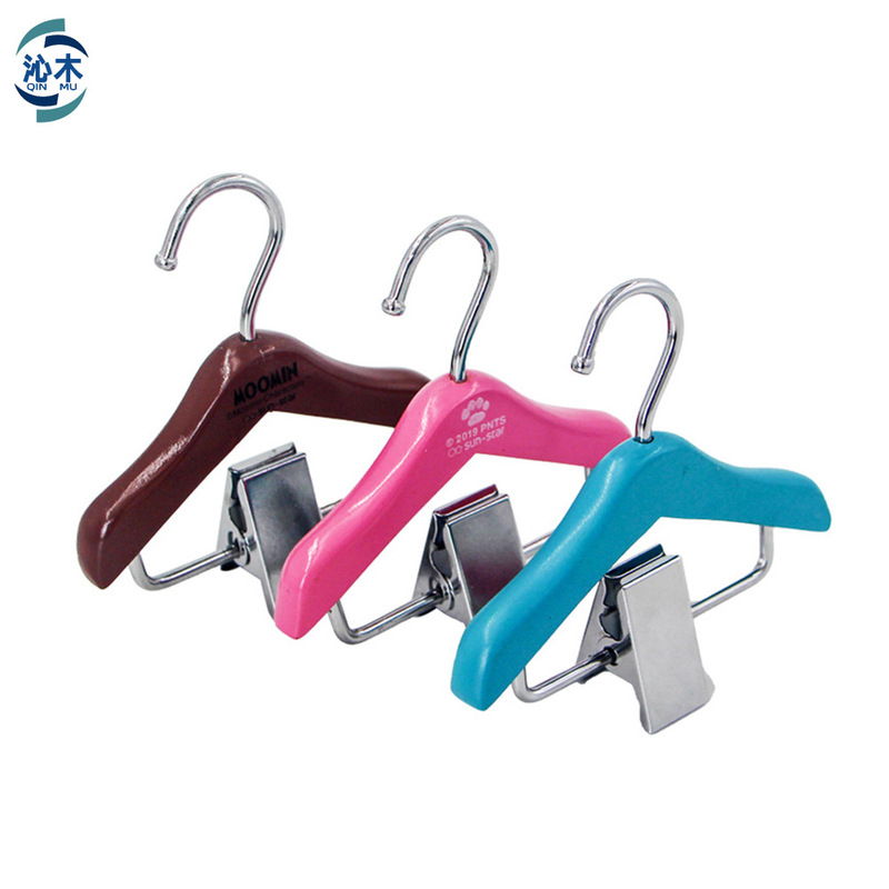 Cross-border Mini Small Hanger with Clip Seamless Photo Hanger Nail Display Clothes Pin Non-slip Pet Clothes Hanging