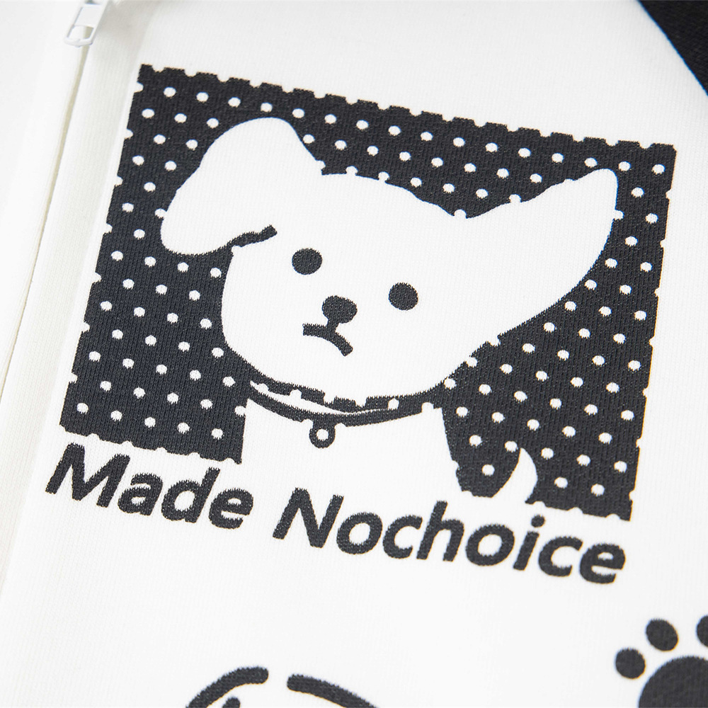 Color Block Patchwork Raglan Sleeve Hooded Jacket Trendy Polka Dot Full Print Fun Cartoon Cardigan Sweatshirt Men's_voghion.com