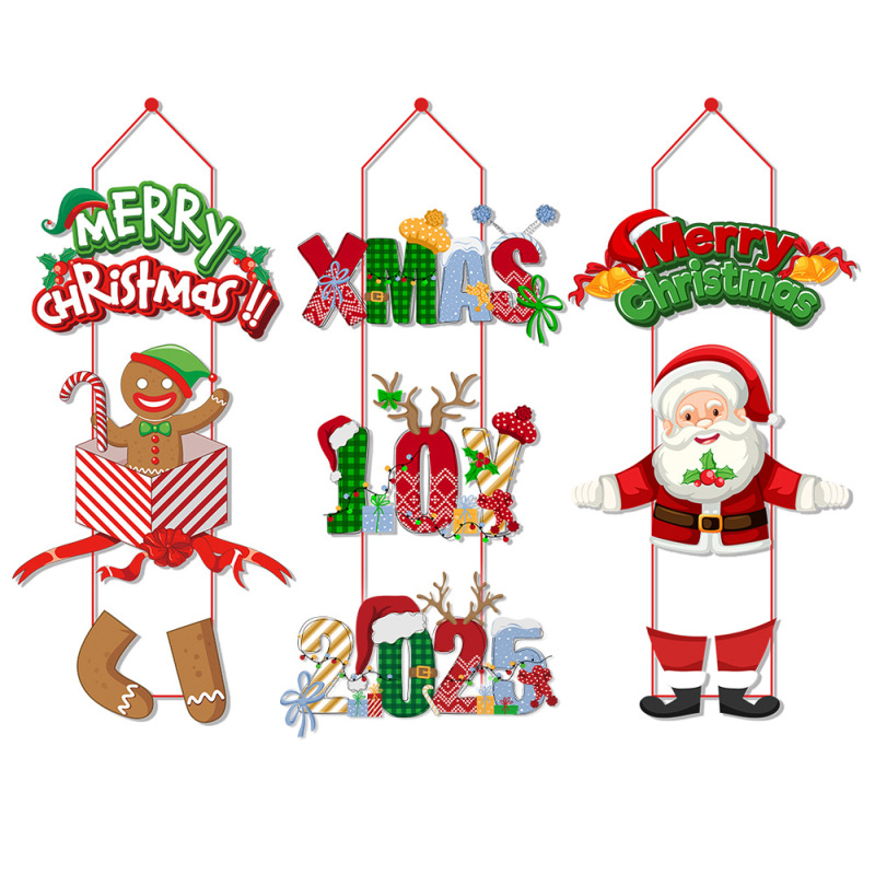 2024クロスボーダークリスマスパーティー装飾ドア掛けクリスマスペンダントプレゼント雰囲気アレンジペンダントパーティー用品|undefined