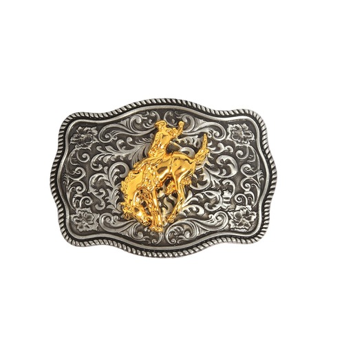 European and American Personality Trend Smooth Buckle Retro Texture Metal Belt Buckle Engraved Design Belt Accessory